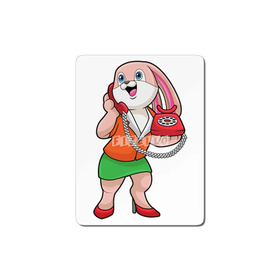 Bunny as Secretary with Phone MDF Tablo