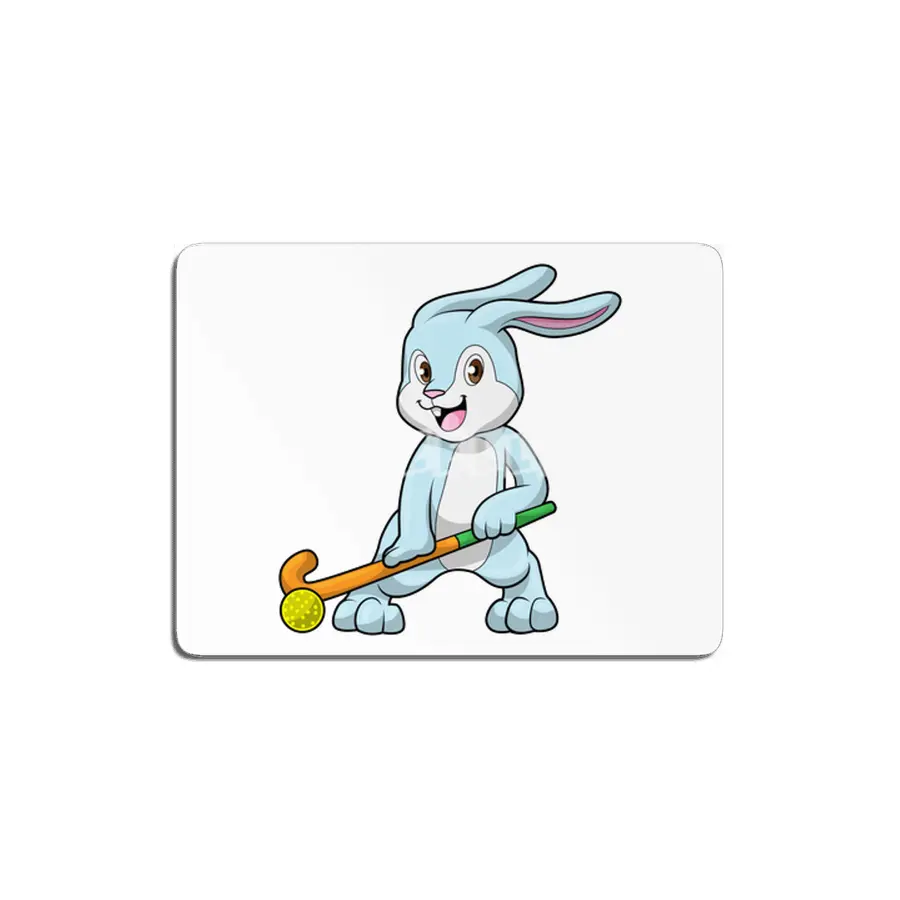Bunny at Field hockey with Hockey stick MDF Tablo