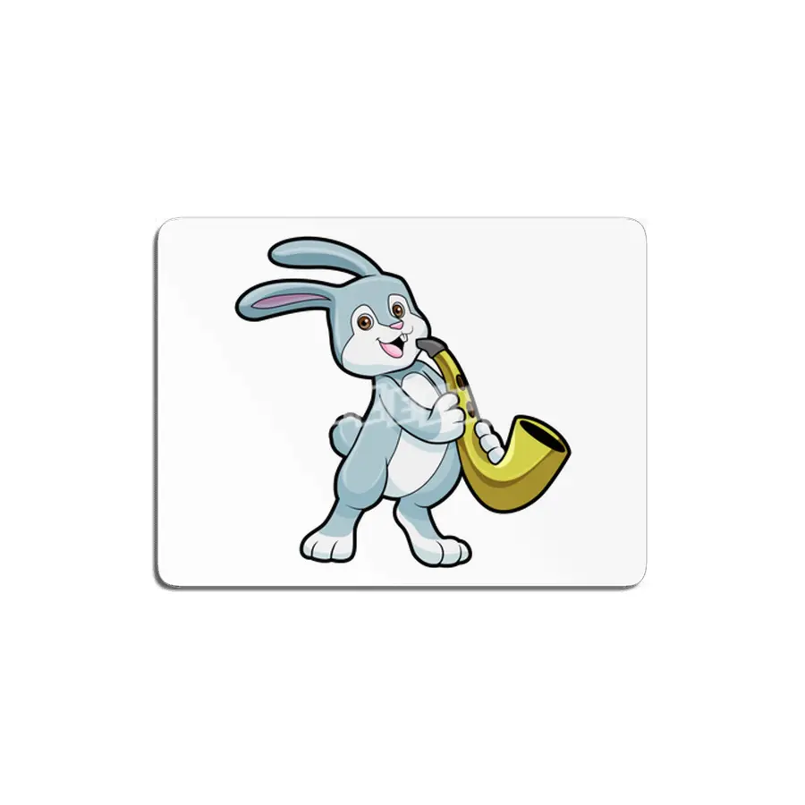 Bunny at Music with Saxophone MDF Tablo