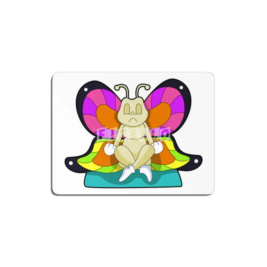 Butterfly at Yoga in Cross-legged MDF Tablo