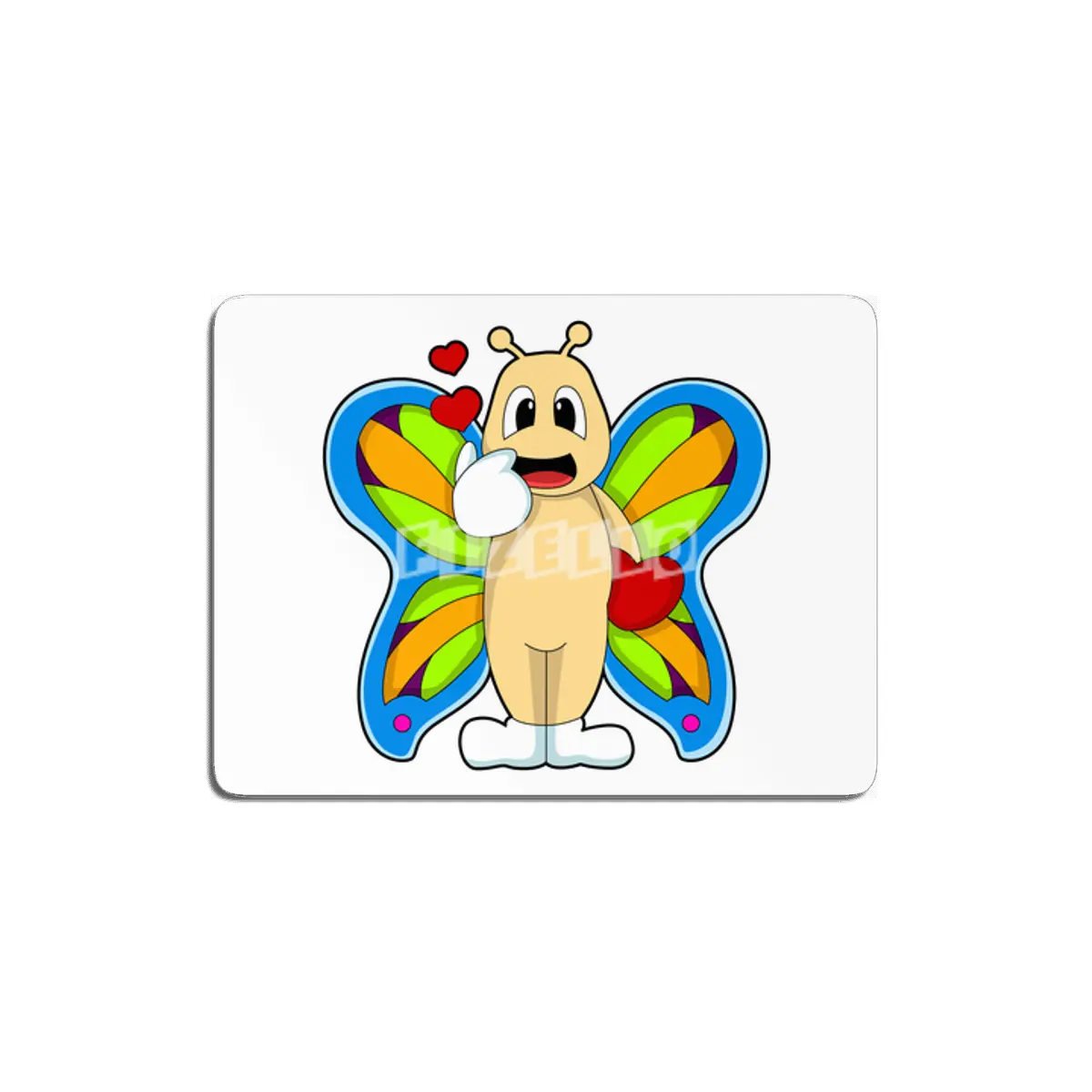 Butterfly with Heart MDF Tablo