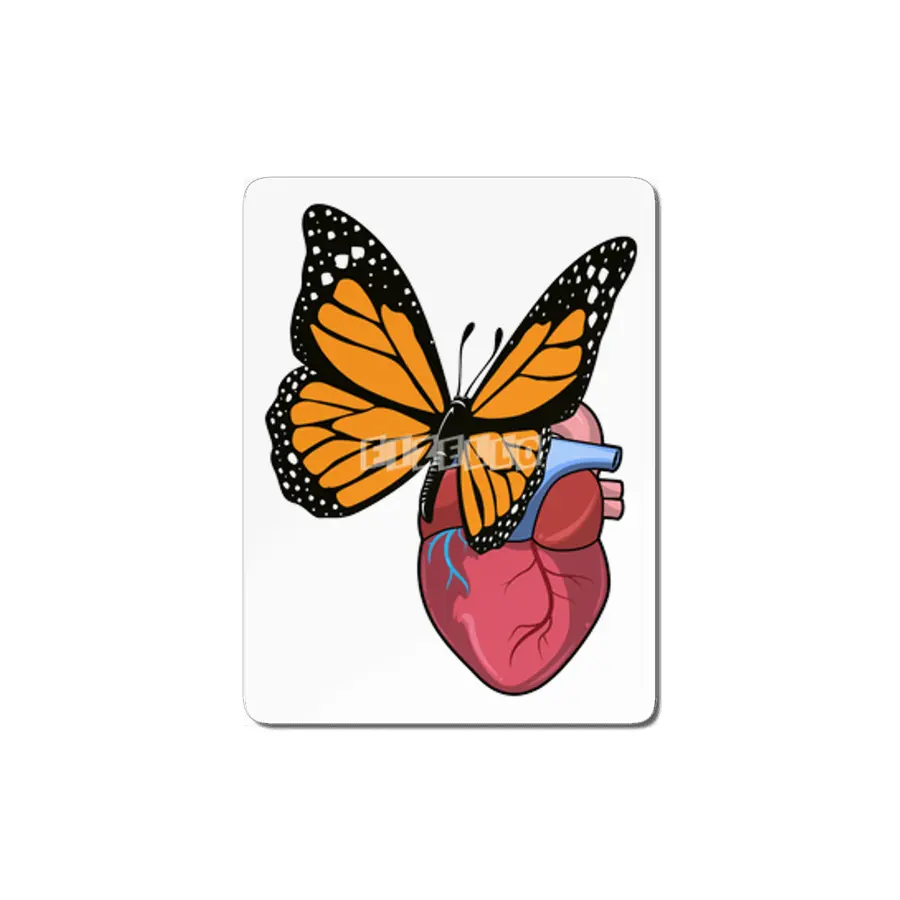 Butterfly with Heart MDF Tablo