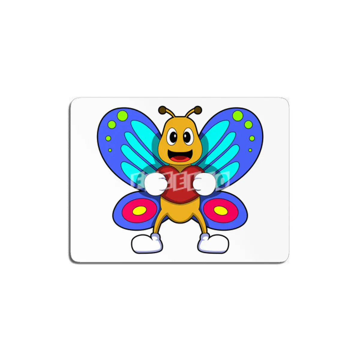 Butterfly with Heart MDF Tablo