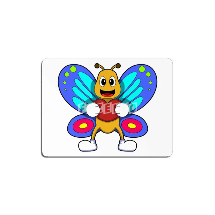 Butterfly with Heart MDF Tablo