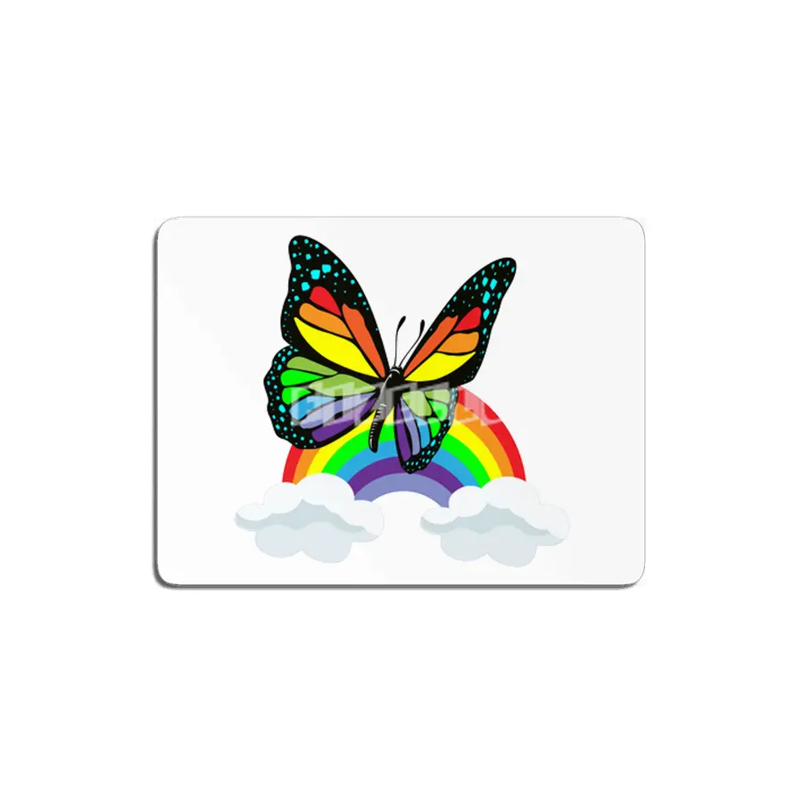 Butterfly with Rainbow MDF Tablo
