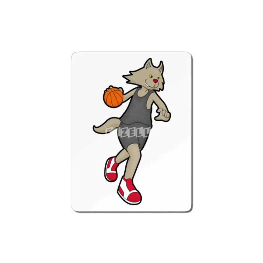 Cat as Basketball player with Basketball MDF Tablo