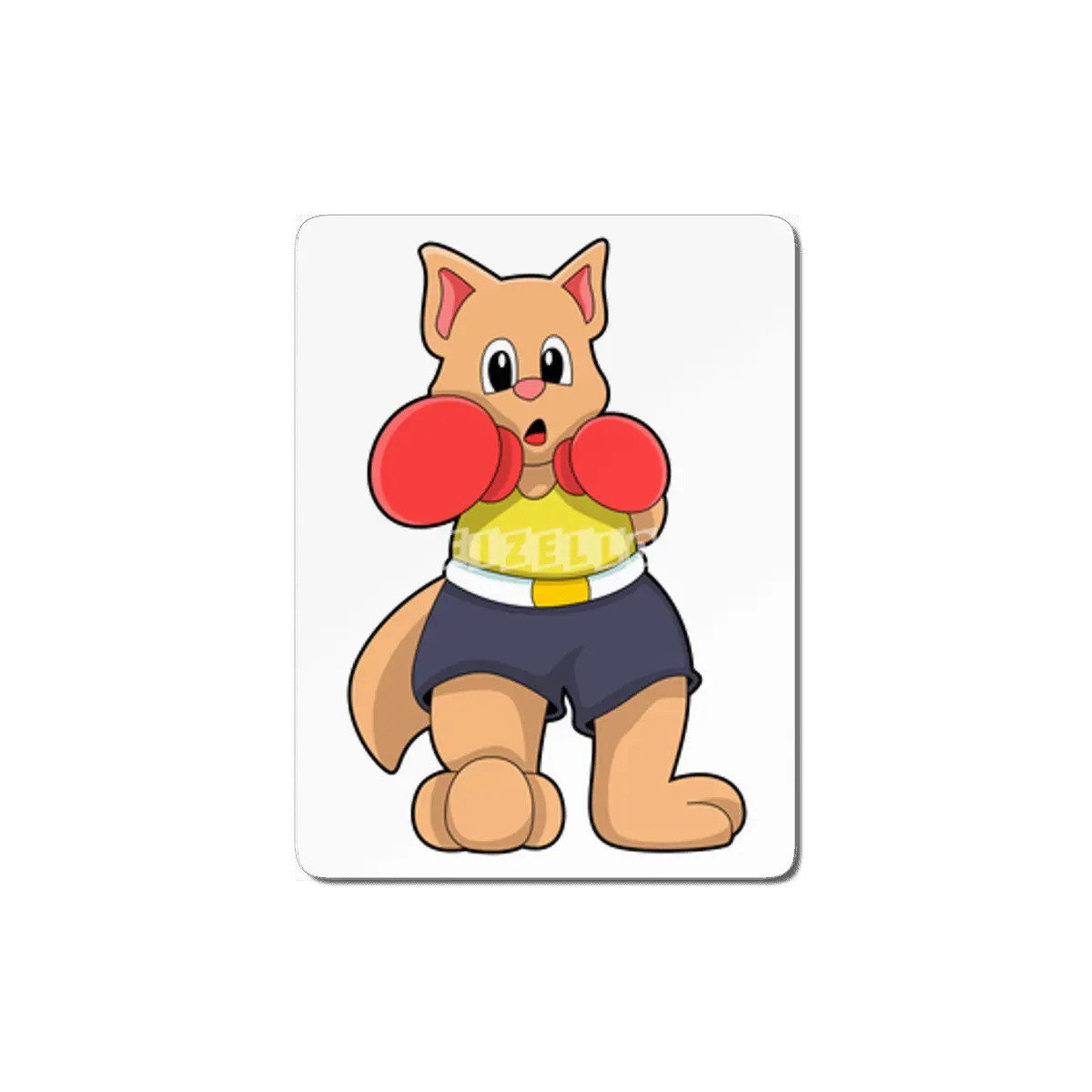 Cat as Boxer at Boxing MDF Tablo