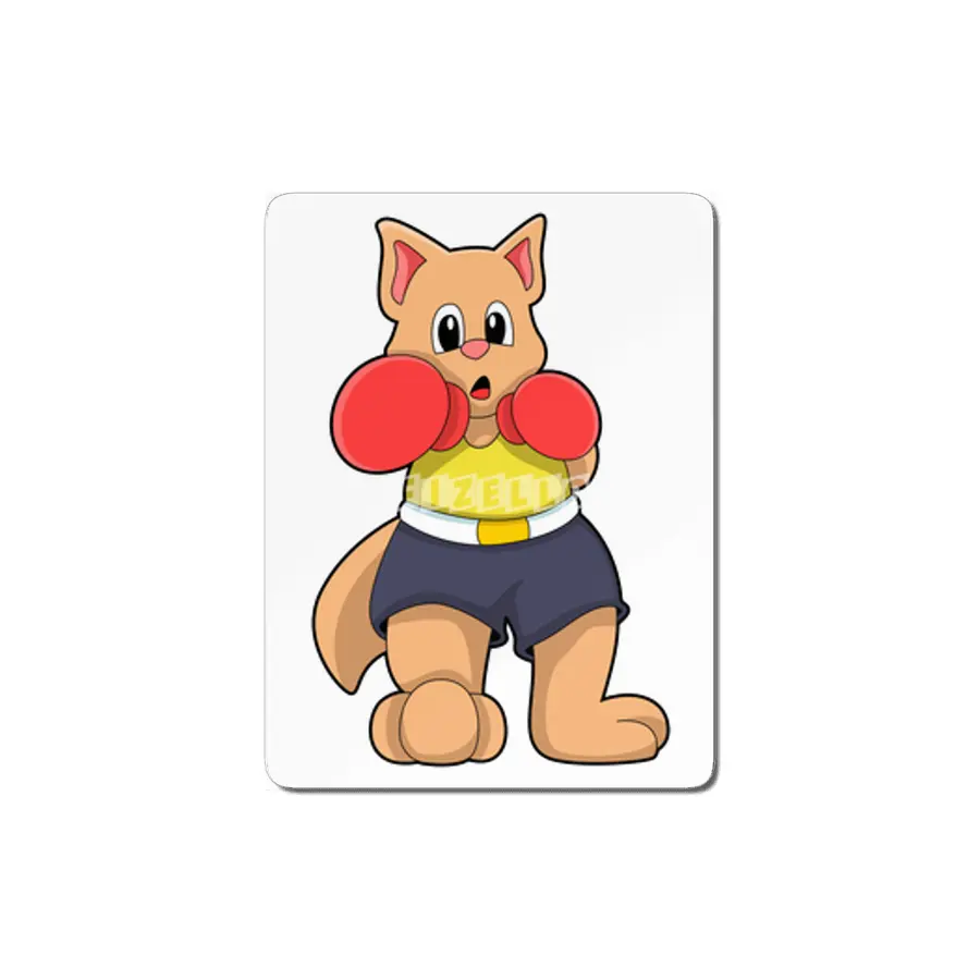 Cat as Boxer at Boxing MDF Tablo