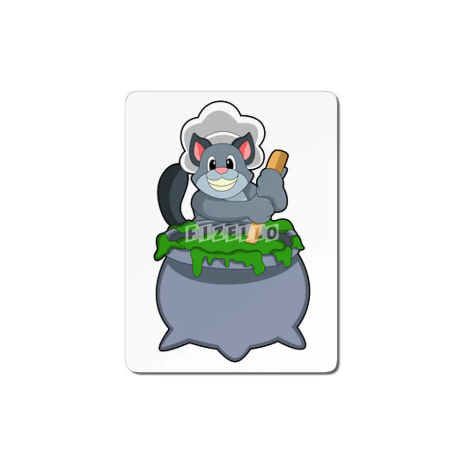 Cat as Cook with Magic potion MDF Tablo