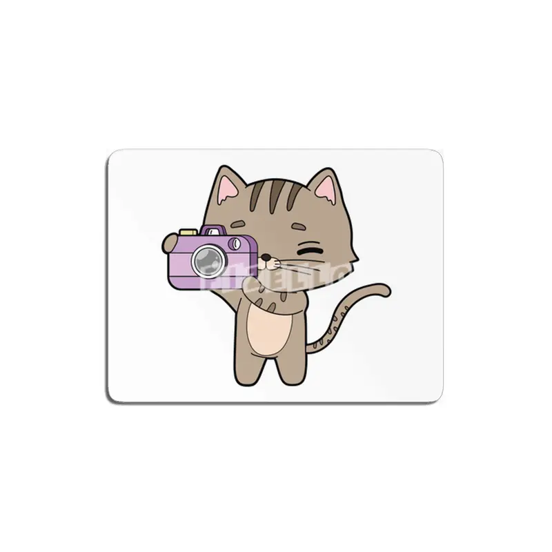 Cat as Photographer with Camera MDF Tablo