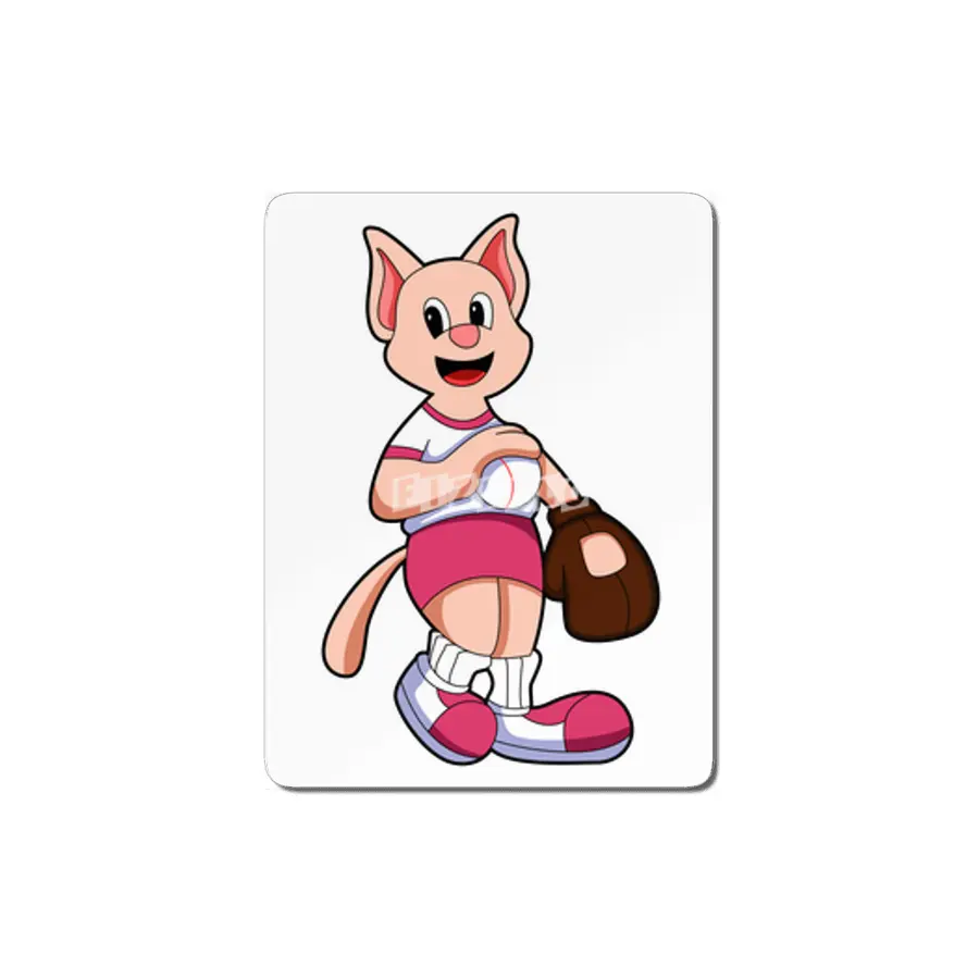 Cat at Baseball Sports MDF Tablo