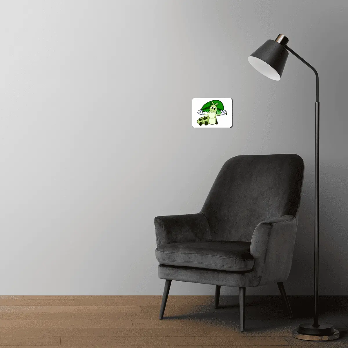 Caterpillar with Leaf MDF Tablo