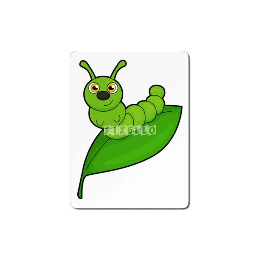 Caterpillar with Leaf MDF Tablo