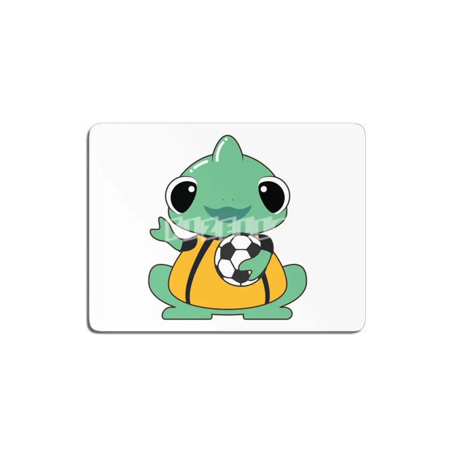 Chameleon as Goalkeeper with Soccer ball MDF Tablo