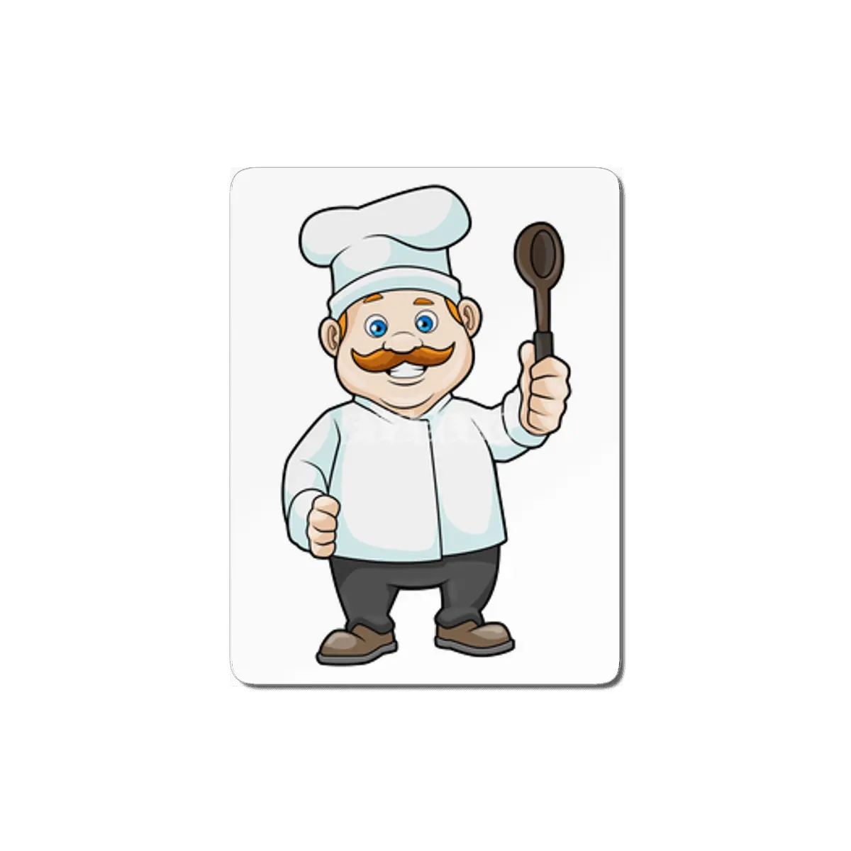 Chef with Chef's hat & Soup spoon MDF Tablo