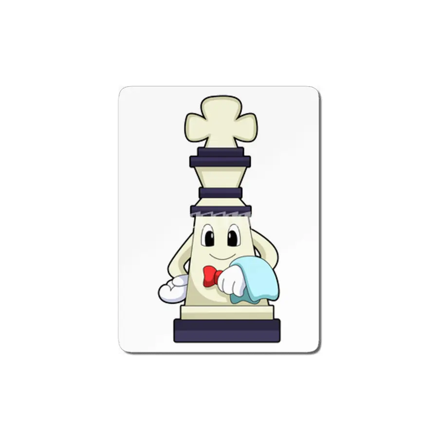 Chess piece King as Waiter with Towel MDF Tablo