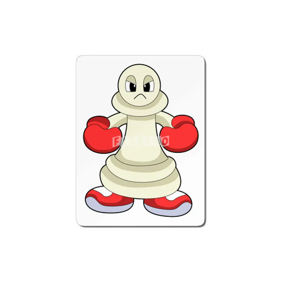 Chess piece Pawn as Boxer with Boxing gloves MDF Tablo