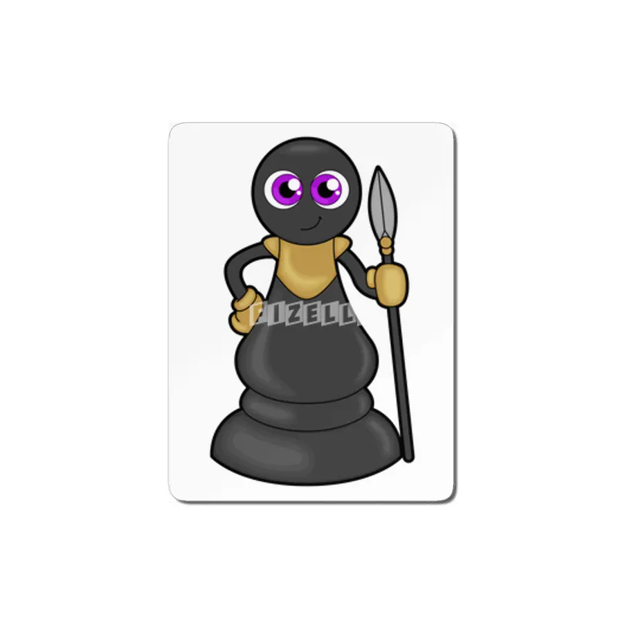 Chess piece Pawn at Chess with Spear MDF Tablo