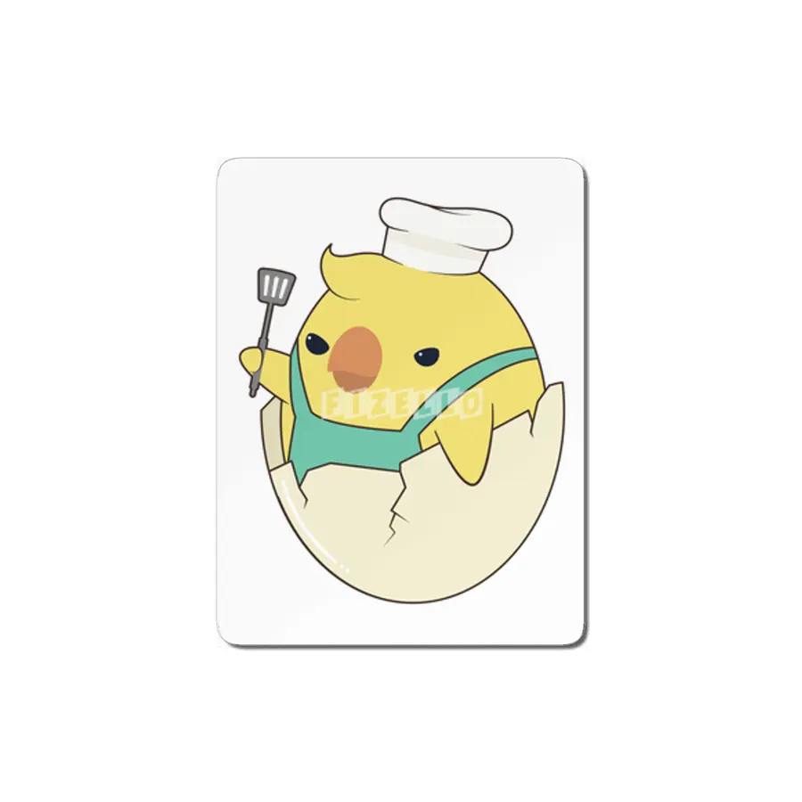 Chick as Cook with Chef's hat & Spatula MDF Tablo