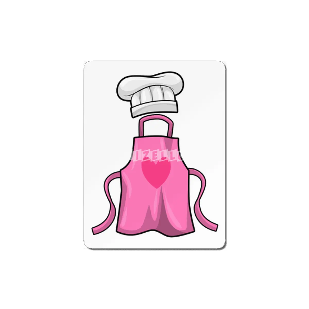 Cooking apron and Cooking hat with Heart MDF Tablo