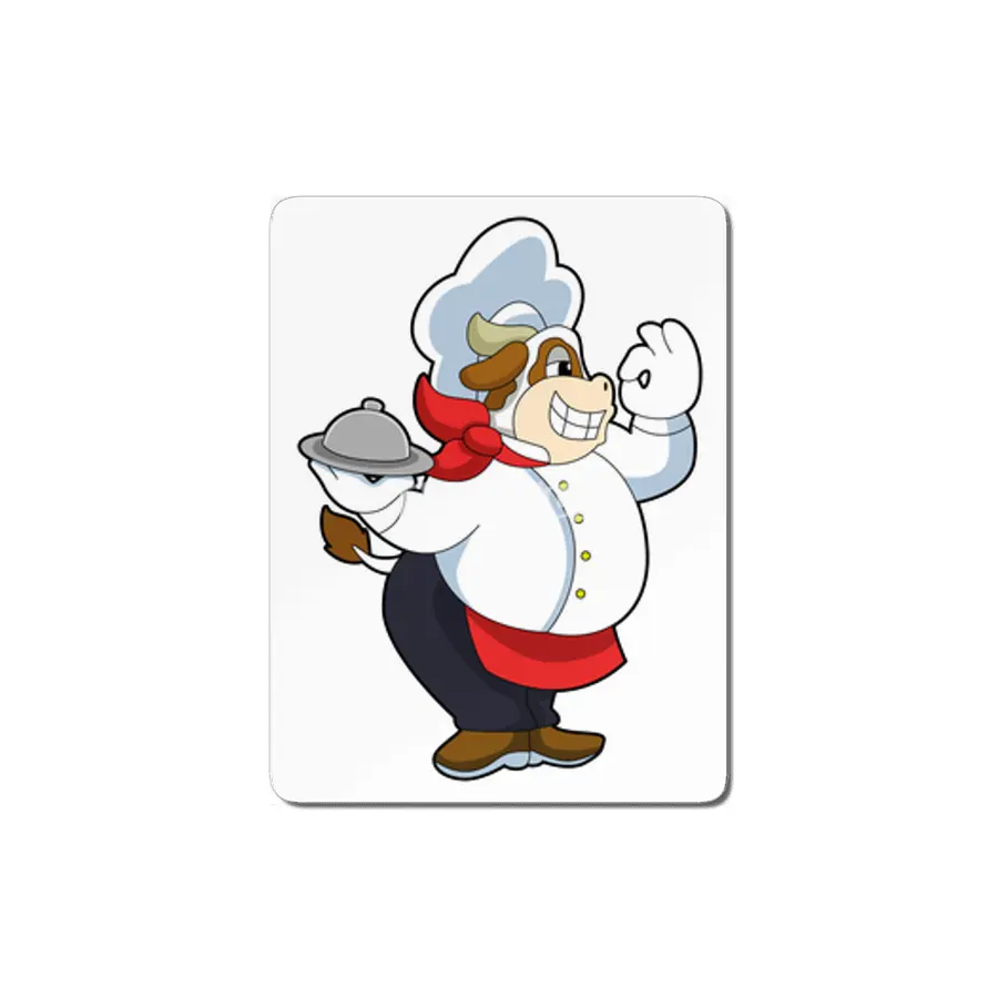 Cow as Waiter with Serving plate MDF Tablo
