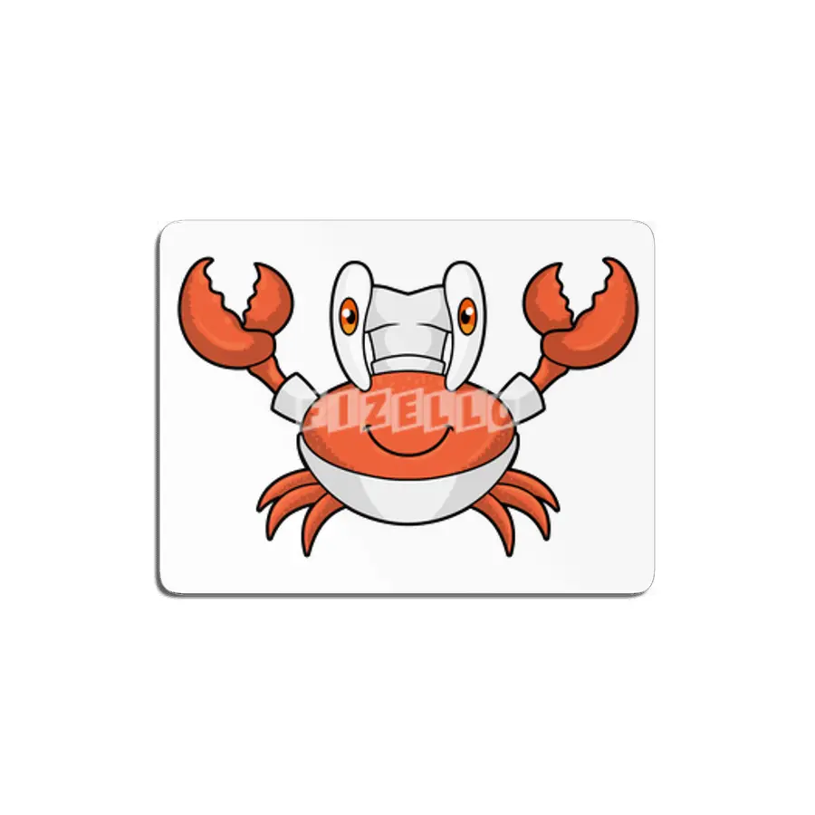 Crab as Cook with Cooking hat MDF Tablo