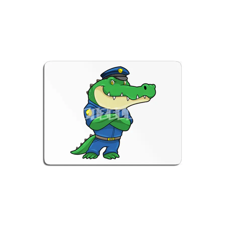 Crocodile as Police officer with Police uniform MDF Tablo