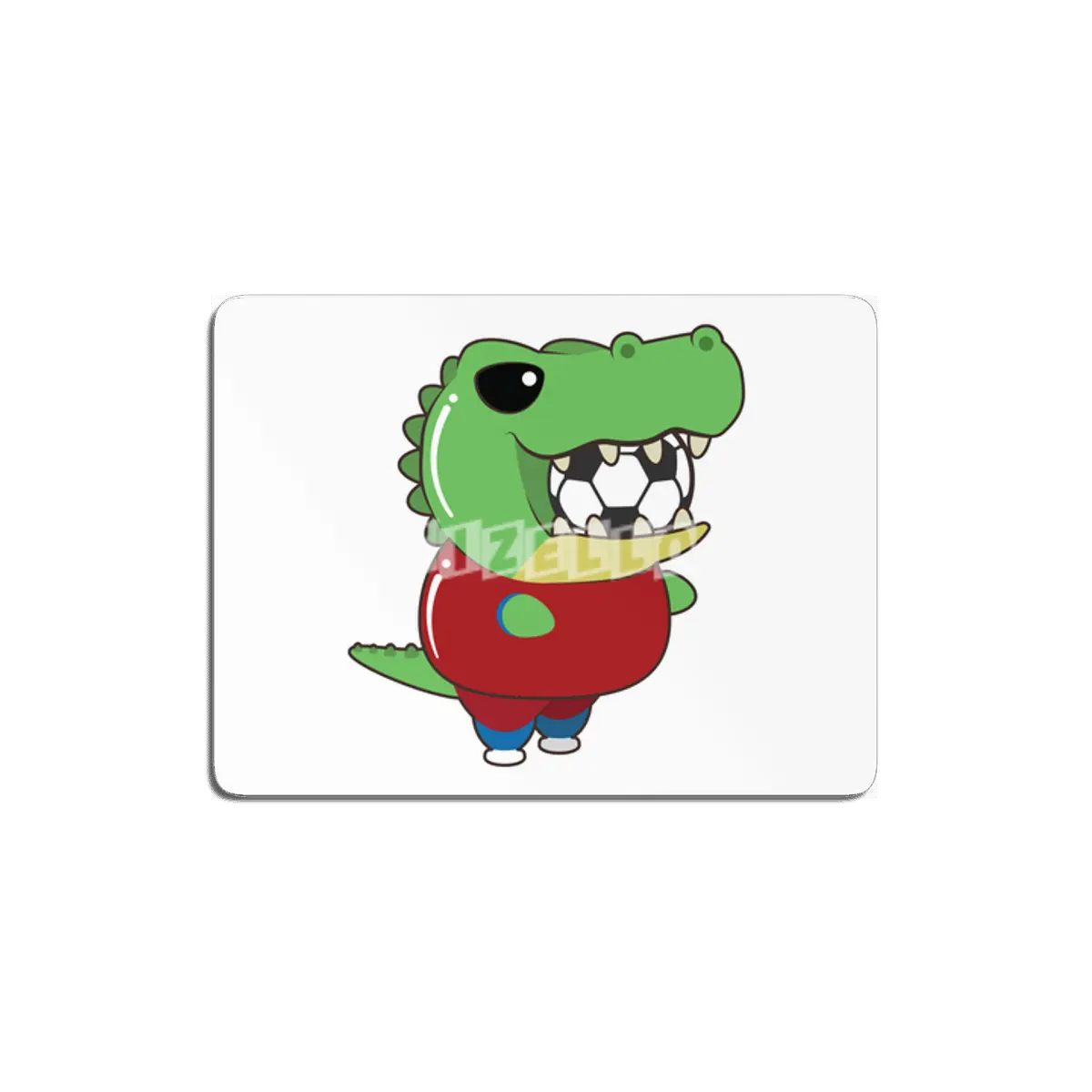 Crocodile as Soccer player with Soccer ball MDF Tablo