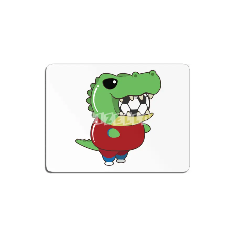 Crocodile as Soccer player with Soccer ball MDF Tablo