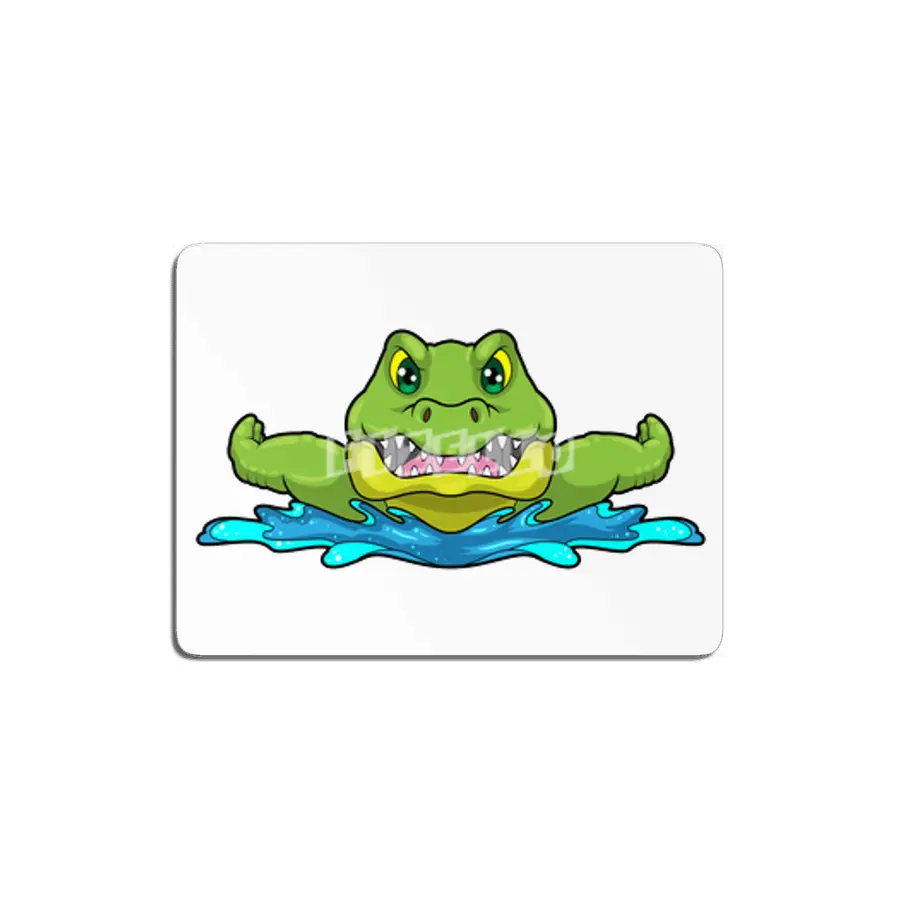 Crocodile at Swimming in Water MDF Tablo