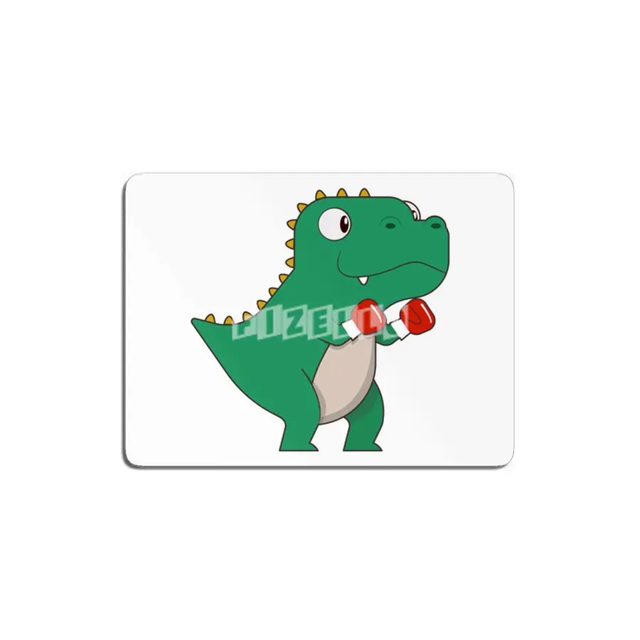 Dinosaur at Boxing with Boxing gloves MDF Tablo