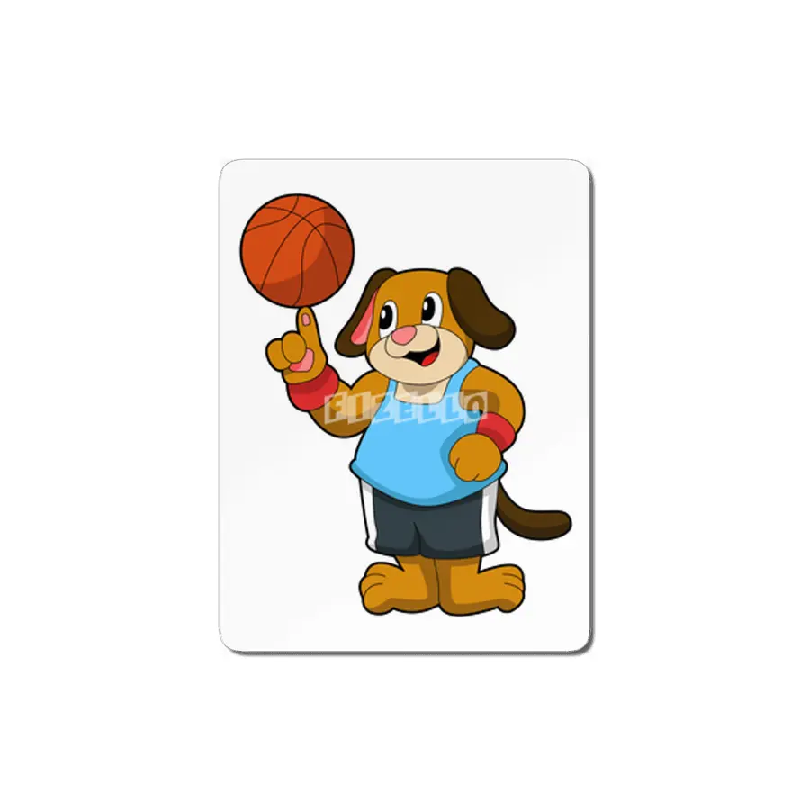 Dog as Basketball player with Basketball MDF Tablo