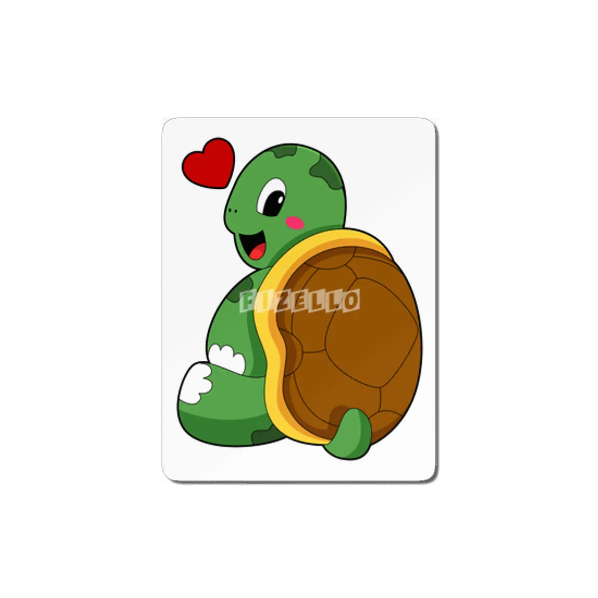 Turtle with Heart MDF Tablo
