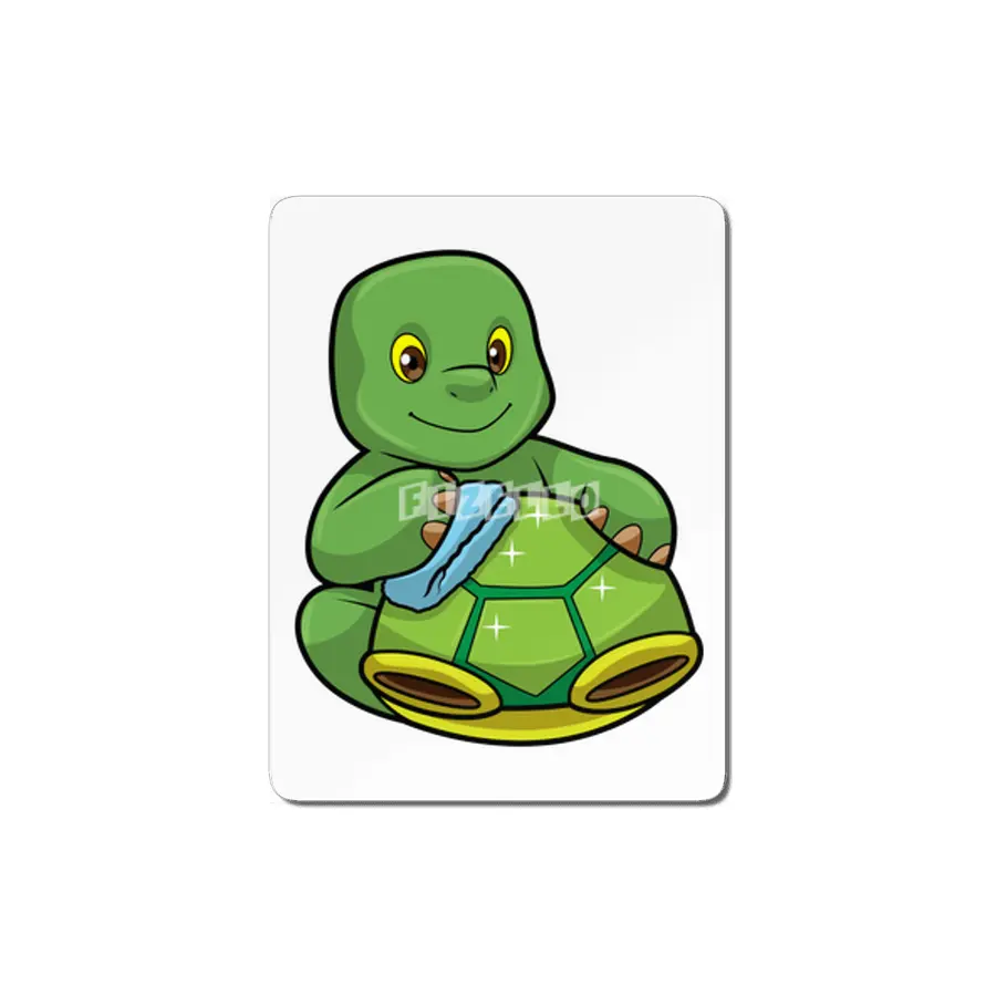Turtle with Shell & Cleaning rag MDF Tablo
