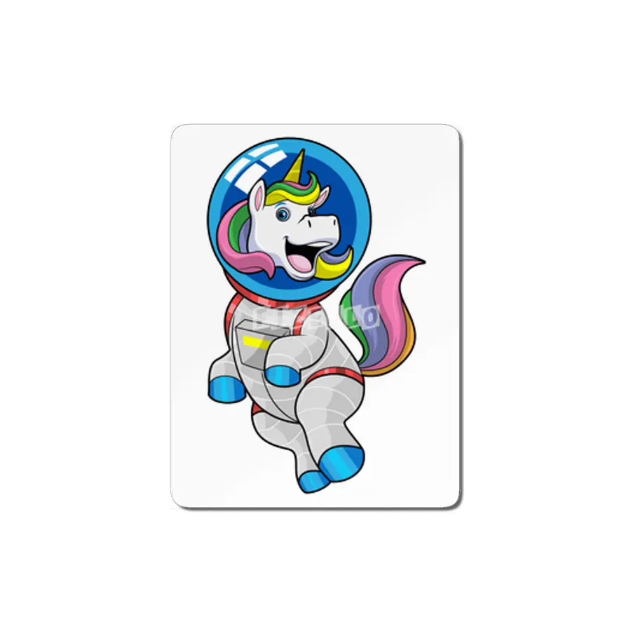 Unicorn as Astronaut in Space MDF Tablo