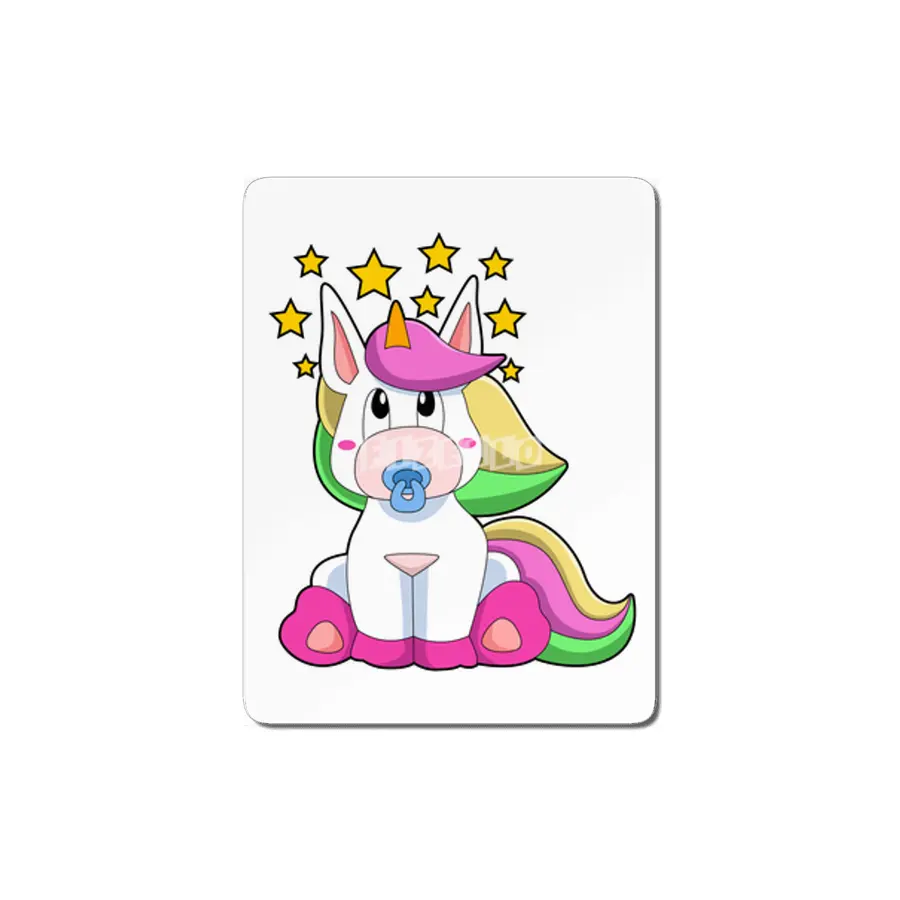 Unicorn as Baby with Pacifier MDF Tablo