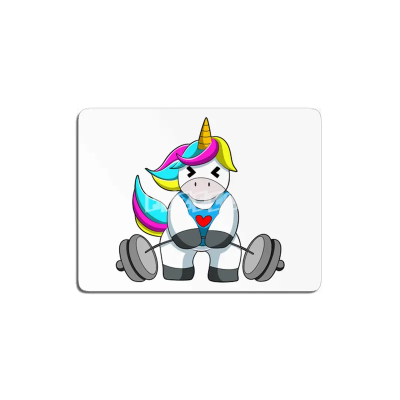 Unicorn at Strength training with Dumbbell MDF Tablo