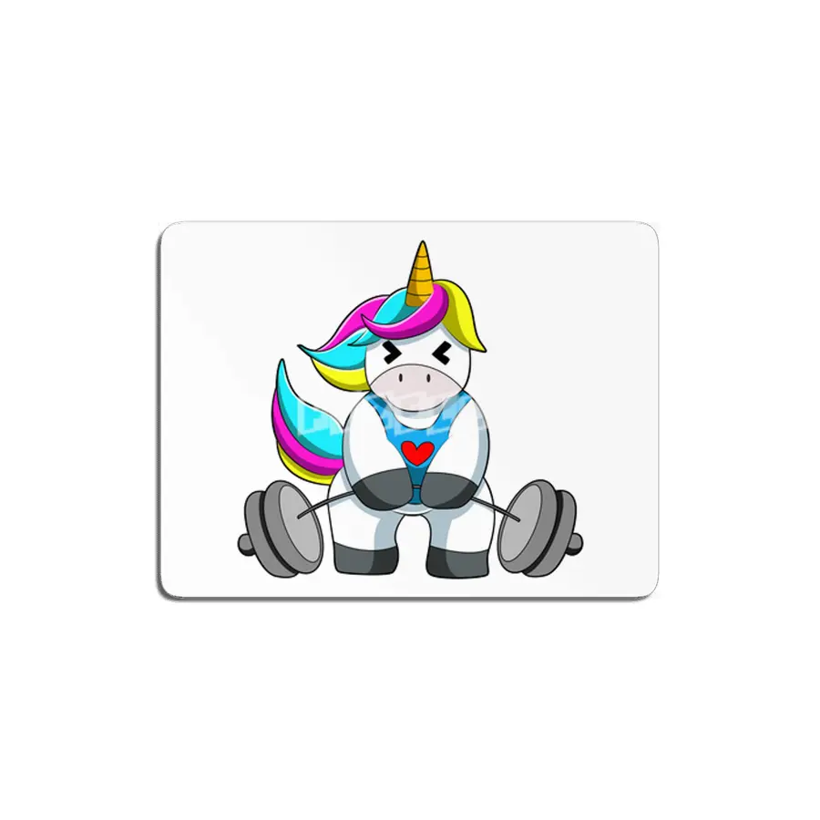 Unicorn at Strength training with Dumbbell MDF Tablo