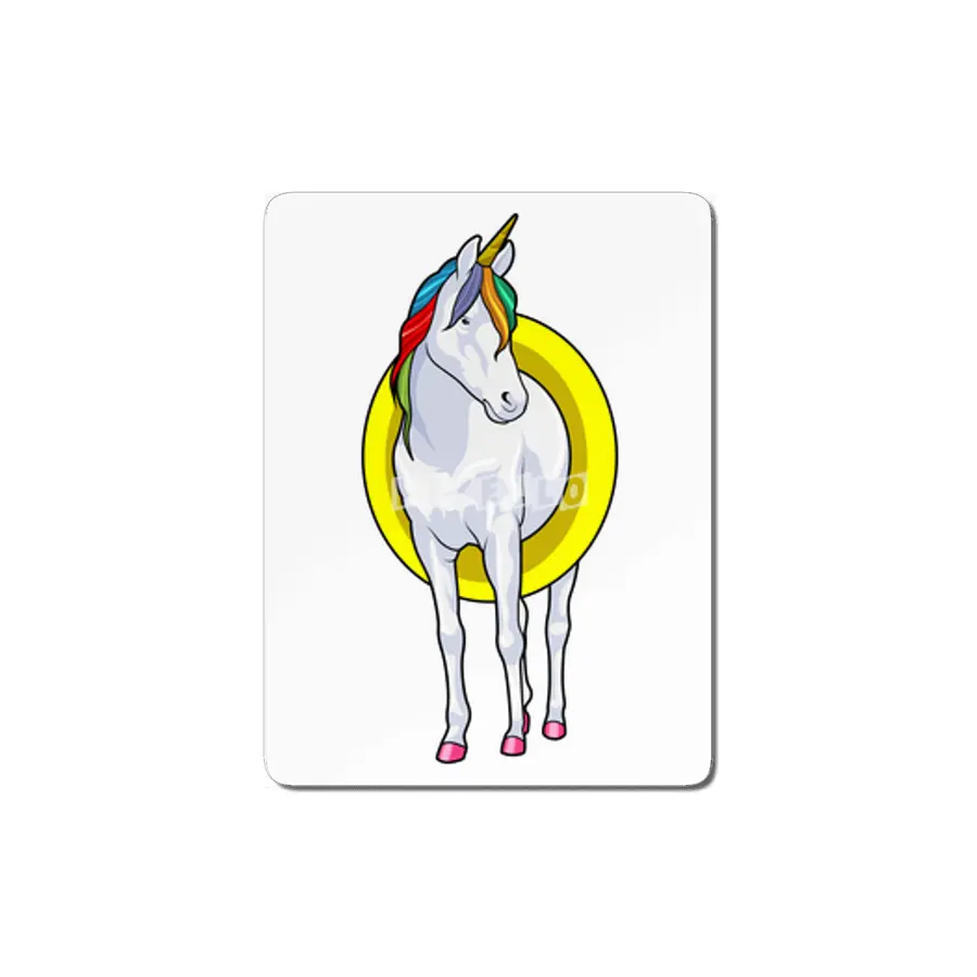 Unicorn at Swimming with Swim ring MDF Tablo