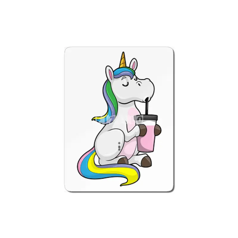 Unicorn with Bubble Tea MDF Tablo