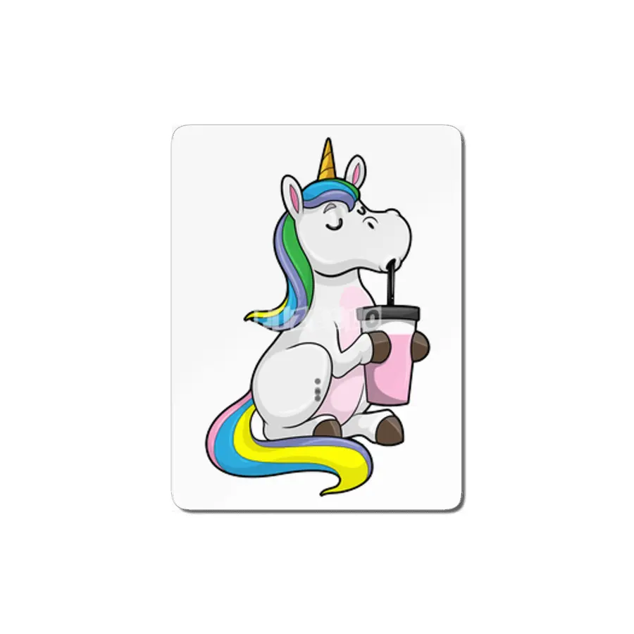 Unicorn with Bubble Tea MDF Tablo