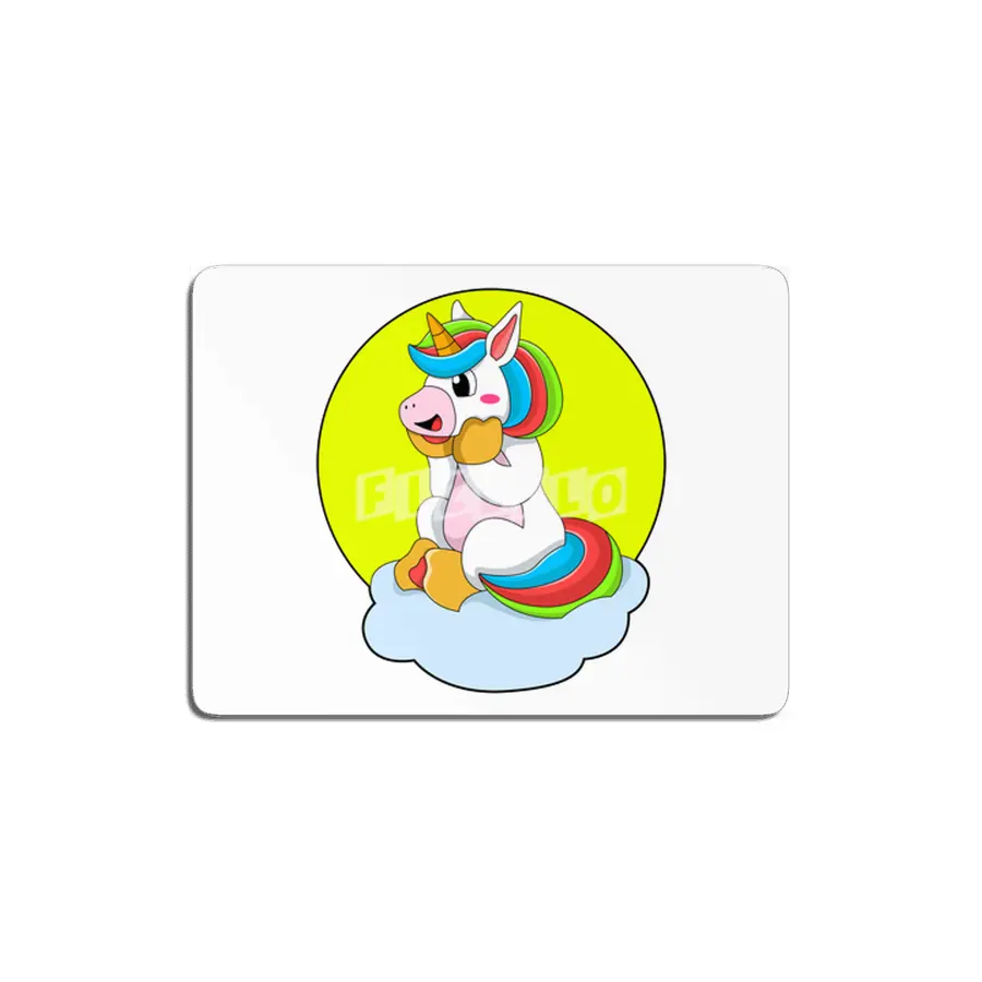 Unicorn with Cloud & Sun MDF Tablo