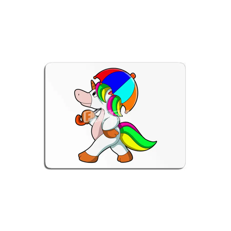 Unicorn with colorful Umbrella MDF Tablo