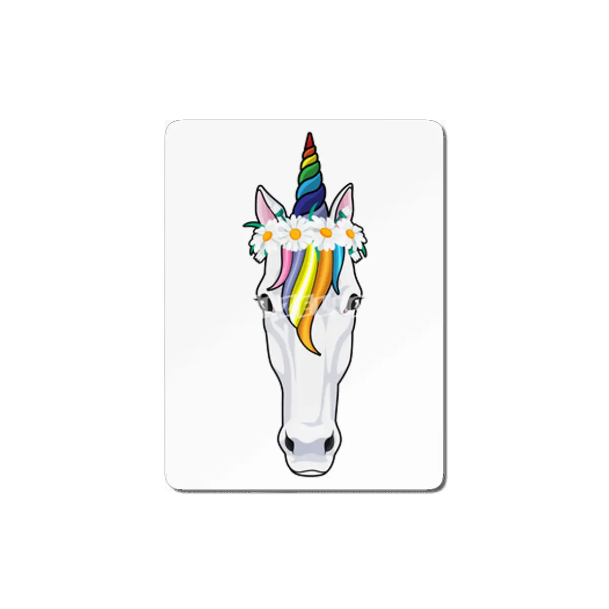 Unicorn with Flowers MDF Tablo