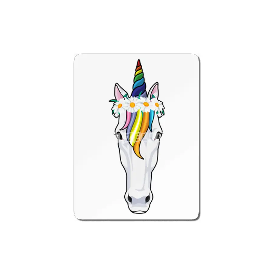 Unicorn with Flowers MDF Tablo
