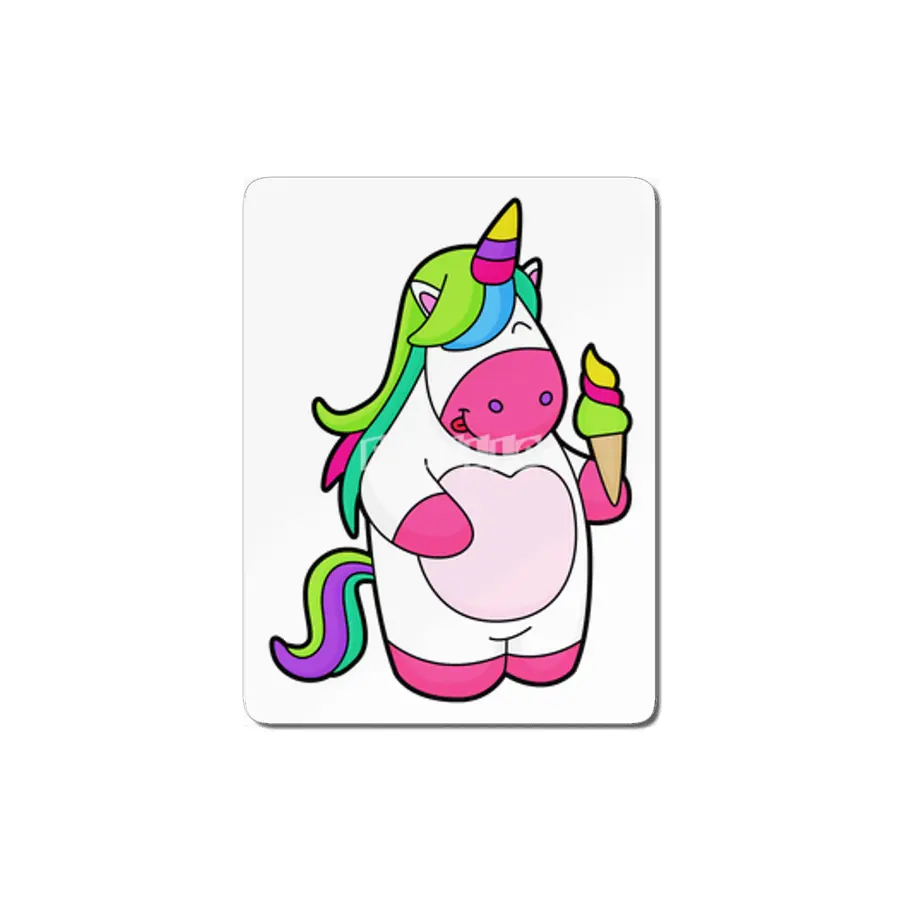 Unicorn with Waffle Ice cream MDF Tablo