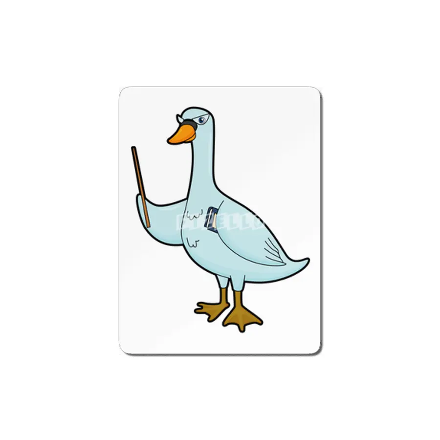 Swan as Teacher with Book & Pointer MDF Tablo