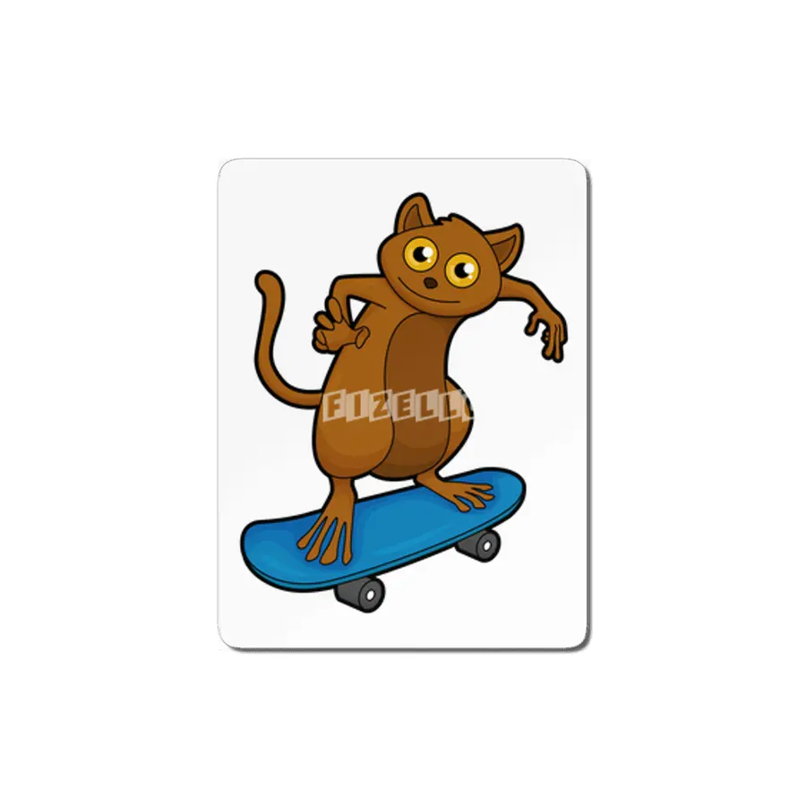 Tarsier as Skater with Skateboard MDF Tablo