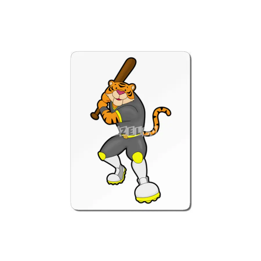 Tiger as Baseball player with Baseball bat MDF Tablo