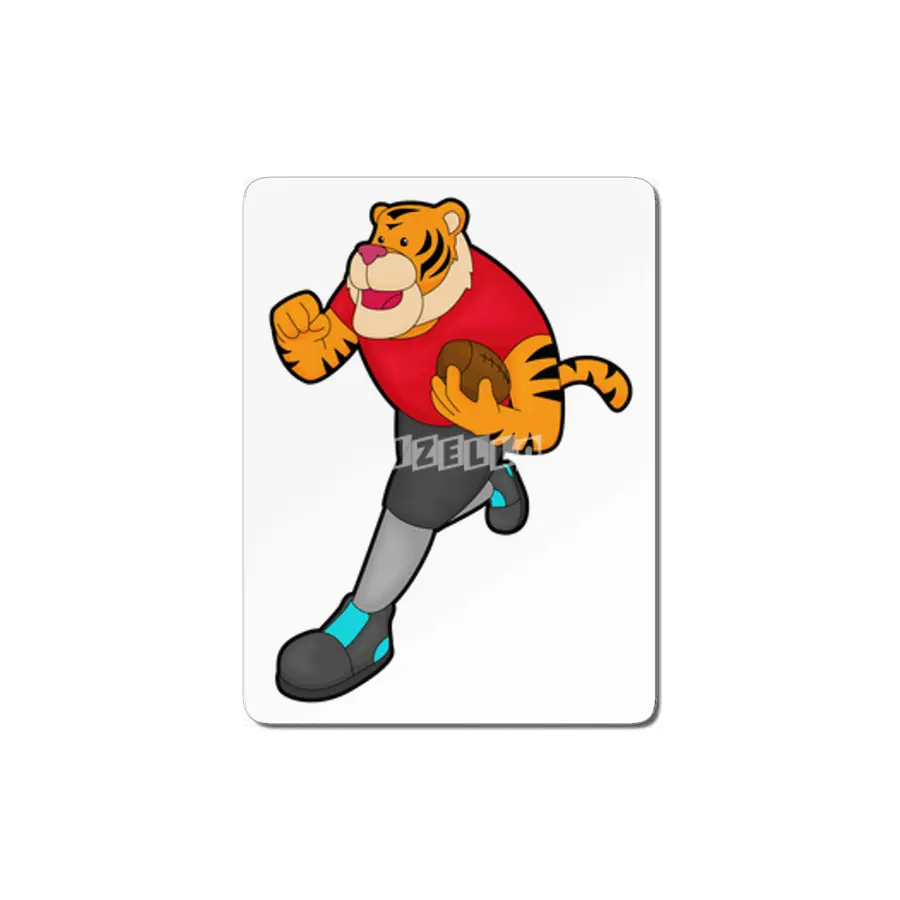 Tiger as Football player with Football MDF Tablo